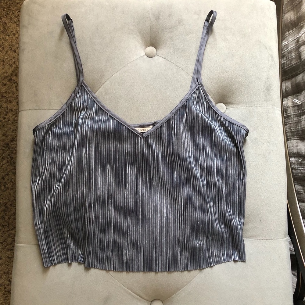 Victoria’s Secret shimmery cropped pajama top